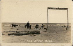 View of Beach Long Beach, WA Postcard Postcard Postcard