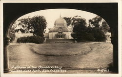 Conservatory, Golden Gate Park San Francisco, CA Postcard Postcard Postcard