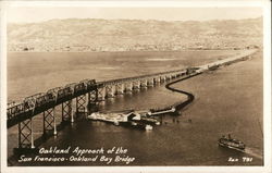 Oakland Approach of the San Francisco-Oakland Bay Bridge California Postcard Postcard Postcard