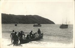 Boat Launching From Beach Boats, Ships Postcard Postcard Postcard