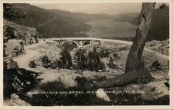 Donner Lake and Bridge Donner Pass, CA Postcard Postcard Postcard