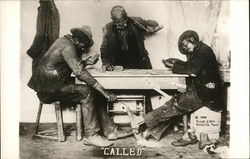 "Called" - 3 African American Men Playing Cards, Two are Cheating Card Games Postcard Postcard Postcard