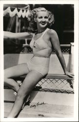 Betty Grable Posing in Swim Suit Actresses Postcard Postcard Postcard