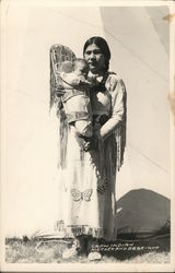 Crow Indian Mother and Baby Postcard