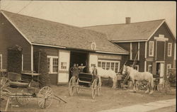 Livery Stable Horse-Drawn Postcard Postcard Postcard