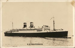 S.S. California Postcard