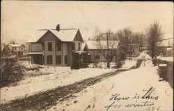 Residences in Snow Postcard