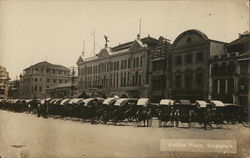 Raffles Place Rickshaws Singapore Southeast Asia Postcard Postcard Postcard