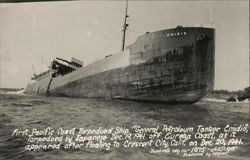 First Pacific Coast Torpedoed Ship Emidio Eureka, CA Postcard Postcard Postcard