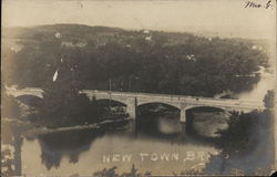 New Town Bridge - Aerial View Postcard