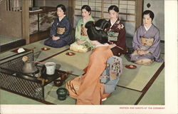 Hostess and Guests at Tea Ceremony Postcard