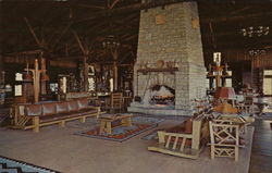 The Lounge, Starved Rock Lodge, Starved Rock State Park, Illinois Postcard