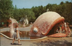 The Friendly Whale at Storytown U.S.A. Lake George, NY Postcard Postcard Postcard