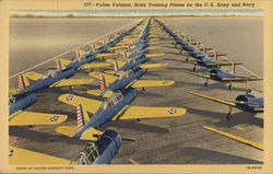 Vultee Valiants, Basic Training Planes for the US Army & Navy Postcard