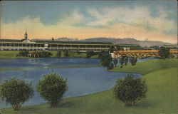 Latonia Race Track - Grandstand and Lagoon Covington, KY Postcard Postcard Postcard