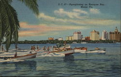 Aquaplaning on Biscayne Bay Miami, FL Postcard Postcard Postcard