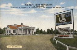 The Town House Restaurant Postcard