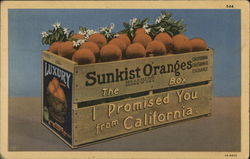 Sunkist Oranges - The Box I Promised You From California Postcard