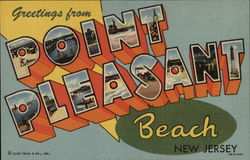 Greetings from Point Pleasant Beach New Jersey Postcard Postcard Postcard