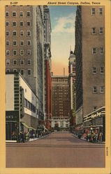 Akard Street CAnyon Postcard