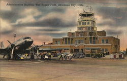 Will Rogers Field, Administration Building Postcard