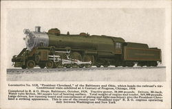 B & O Locomotive No.5320 - "President Cleveland" Postcard