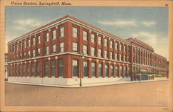 Union Station Springfield, MA Postcard Postcard Postcard