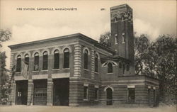 Fire Station Postcard