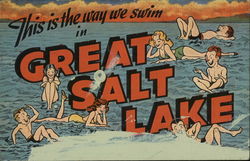 This Is The Way We Swim In The Great Salt Lake Salt Lake City, UT Postcard Postcard Postcard