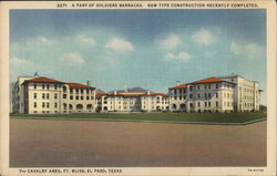 Soldiers Barracks, 7th Cavalry, Fort Bliss El Paso, TX Postcard Postcard Postcard