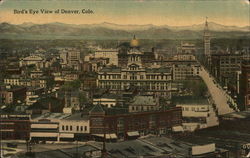 Bird's Eye View of City Denver, CO Postcard Postcard Postcard