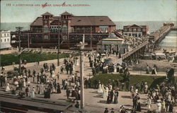 Auditorium and Wharf Long Beach, CA Postcard Postcard Postcard