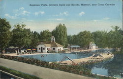 Sagmount Pools, between Joplin and Neosho, Missouri, near Camp Crowder Postcard