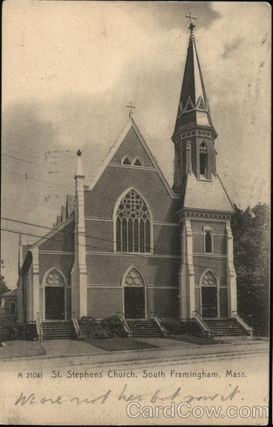 St. Stephen's Church Framingham, MA Postcard