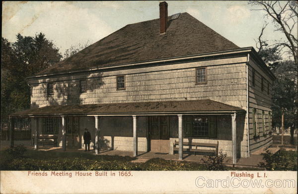 Friends Meeting House Built In 1665 New York Ny Postcard