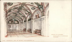 Library of Congress - South Hall of Entrance Pavilion Postcard