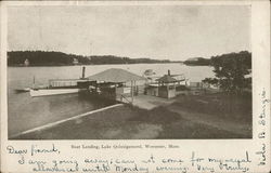 Boat Landing, Lake Quinsigamond Postcard