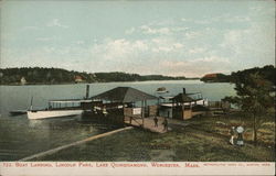 Boat Landing, Lincoln Park, Lake Quinsigamond Postcard