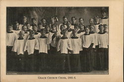 Grace Church Choir 1905-6 Postcard