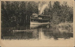 Steamer "Topinabee" at the Devil's Elbow, Inland Route Petoskey, MI Postcard Postcard Postcard