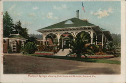 Piedmont Springs, showing Club House and Grounds Postcard