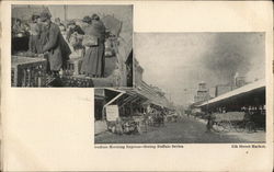 Buffalo Morning Express-Seeing Buffalo Series Elk Street Market Postcard