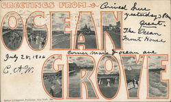 Greetings from Ocean Grove Postcard