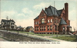 Bristol High School and School Visitors House Postcard