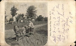 Henry Myers and Dog Tillson, NY Postcard Postcard Postcard