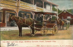 "Old Bill" and his stage, Griffins Corners Hotel Catskills, NY Postcard Postcard Postcard