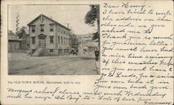 The Old Town House, Marblehead, built in 1727. Postcard