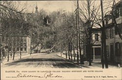 Steps Leading to Lafayette College Soldiers and South College Easton, PA Postcard Postcard Postcard