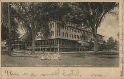 People Sitting in Front of Pequot House Postcard