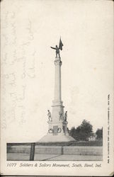 Soldiers & Sailors Monument South Bend, IN Postcard Postcard Postcard